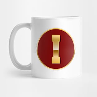 Gold letter I Mug